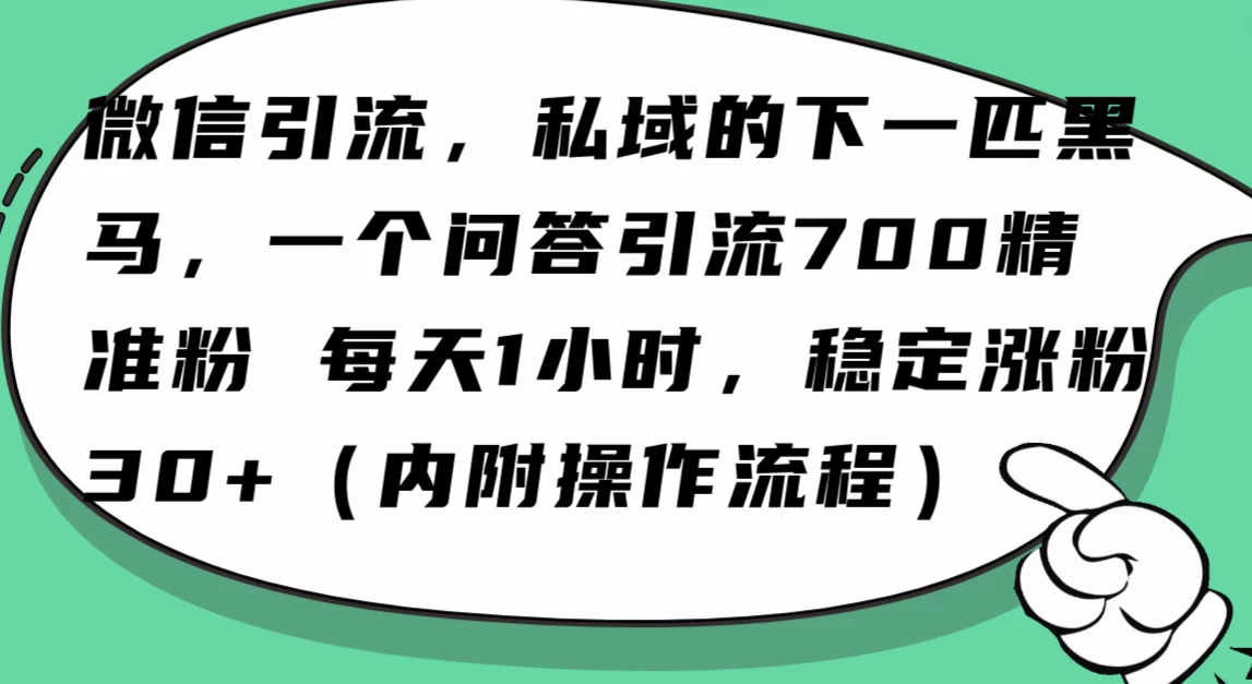 利用 AI 回答微信“问一问”，私域的下一匹黑马，一个问答引流 100 精准粉-Duo